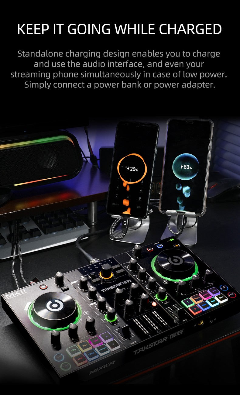 TAKSTAR MX3 Mixer Webcast Sound Card