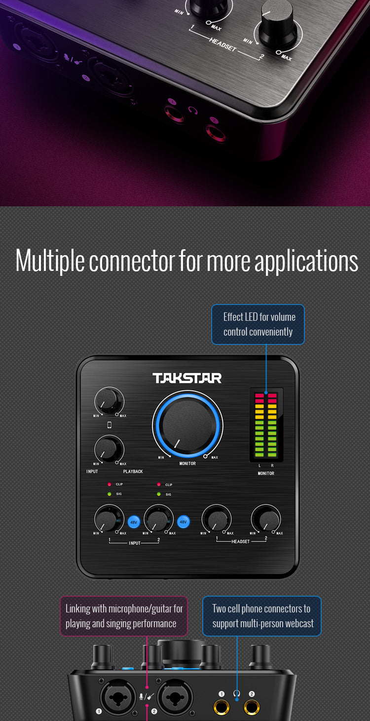Takstar MX630 Professional Sound Card