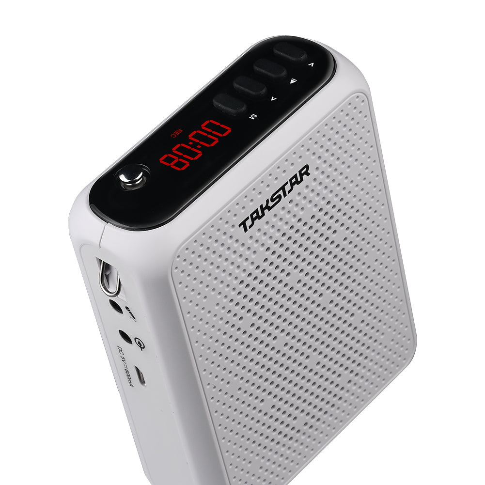 Takstar E300W Wireless Portable Voice Amplifier white color with red digital display