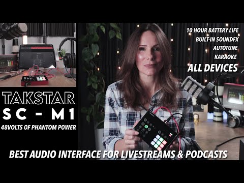 Takstar SC-M1 Livestream Podcast Audio Interface unboxing and review video