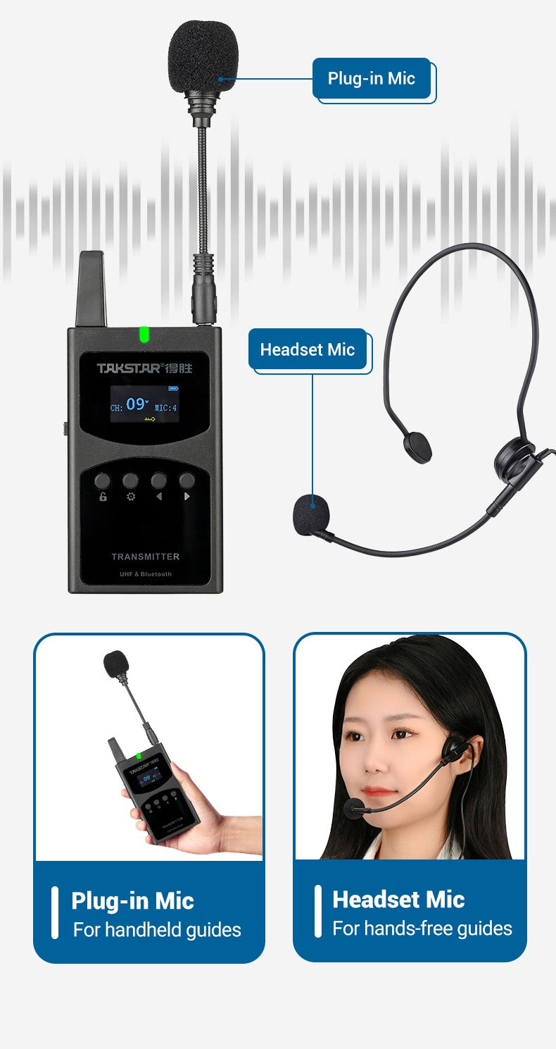 TAKSTAR WTG-650 UHF Wireless Tour Guide System