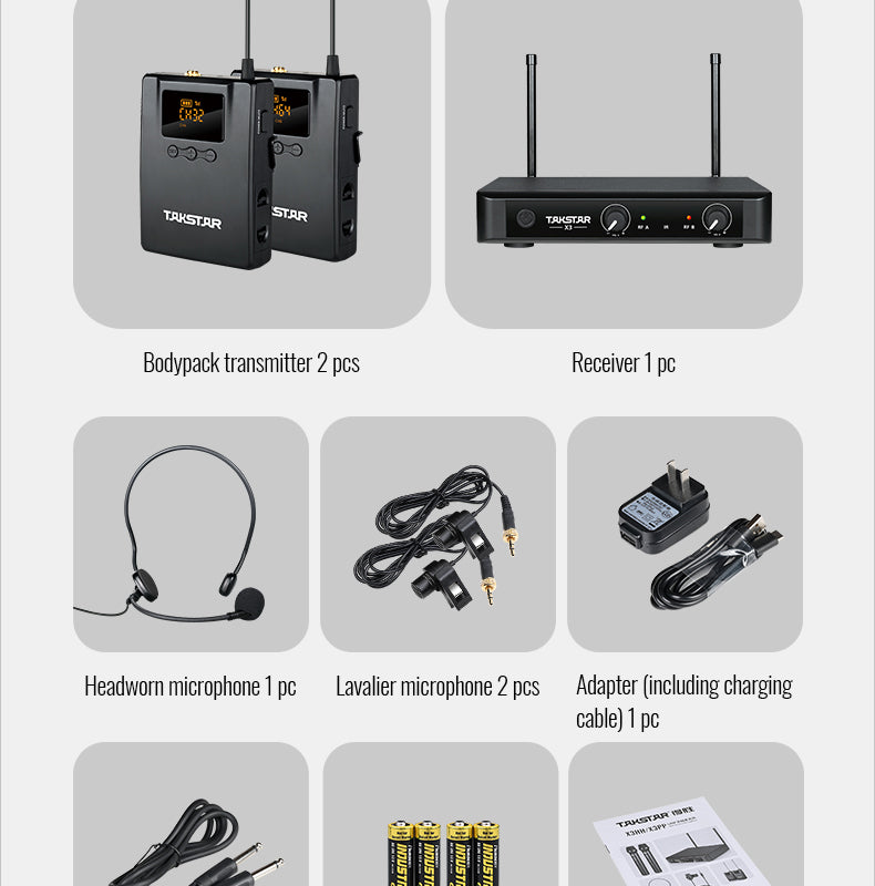 TAKSTAR X3PP UHF Wireless Microphone 640-690MHz