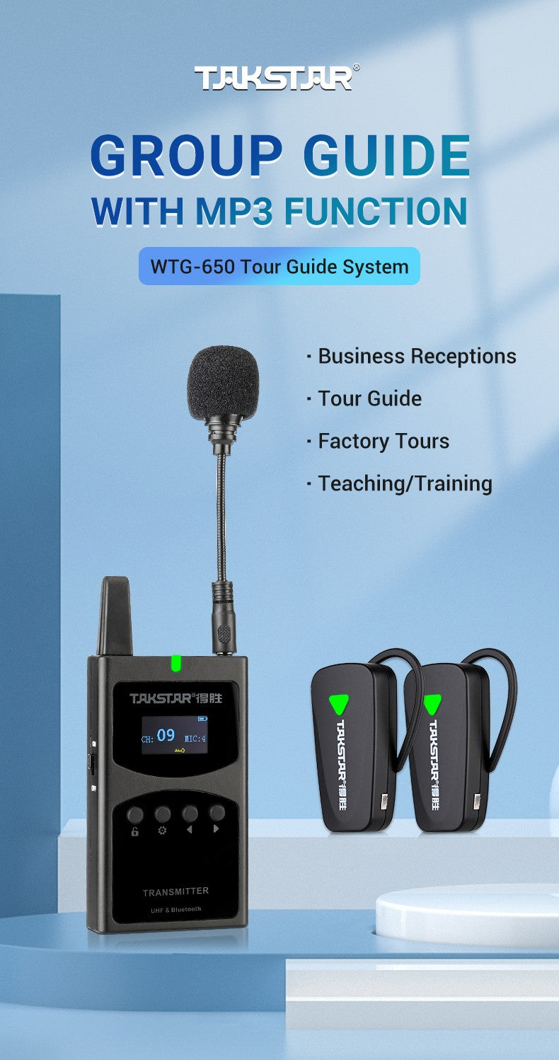 TAKSTAR WTG-650 UHF Wireless Tour Guide System