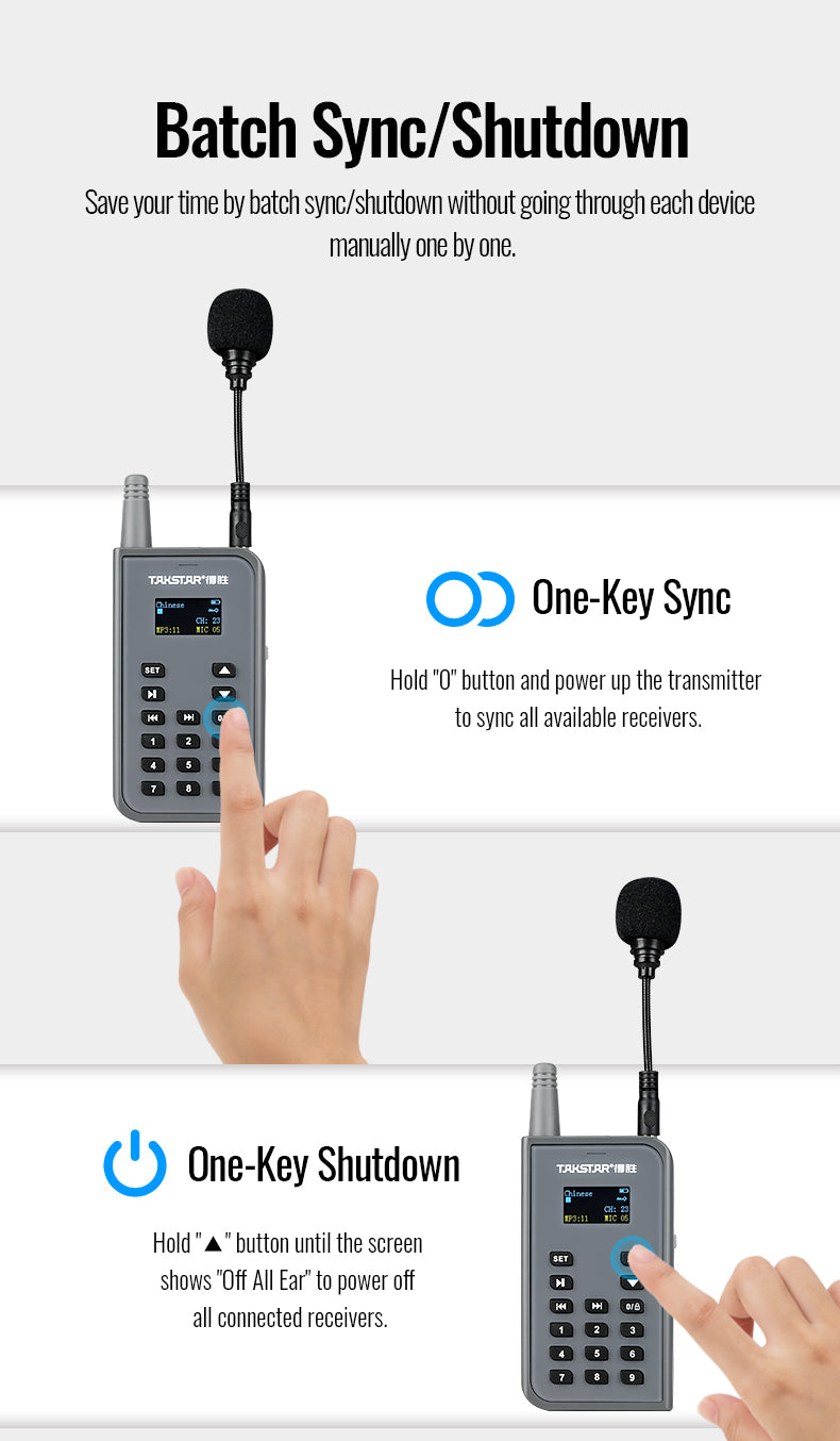 TAKSTAR WTG-700 Wireless Tour Guide System 800-1000MHz