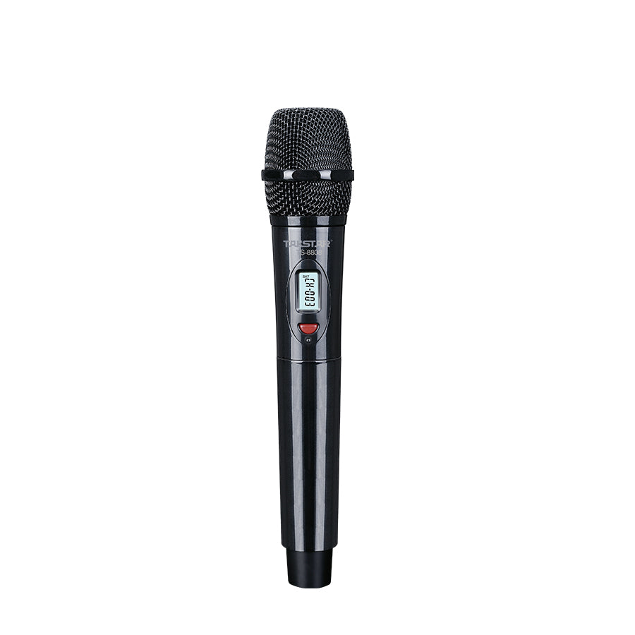 One TS-8808HH UHF Wireless Handheld Microphone has one screen display and one power button