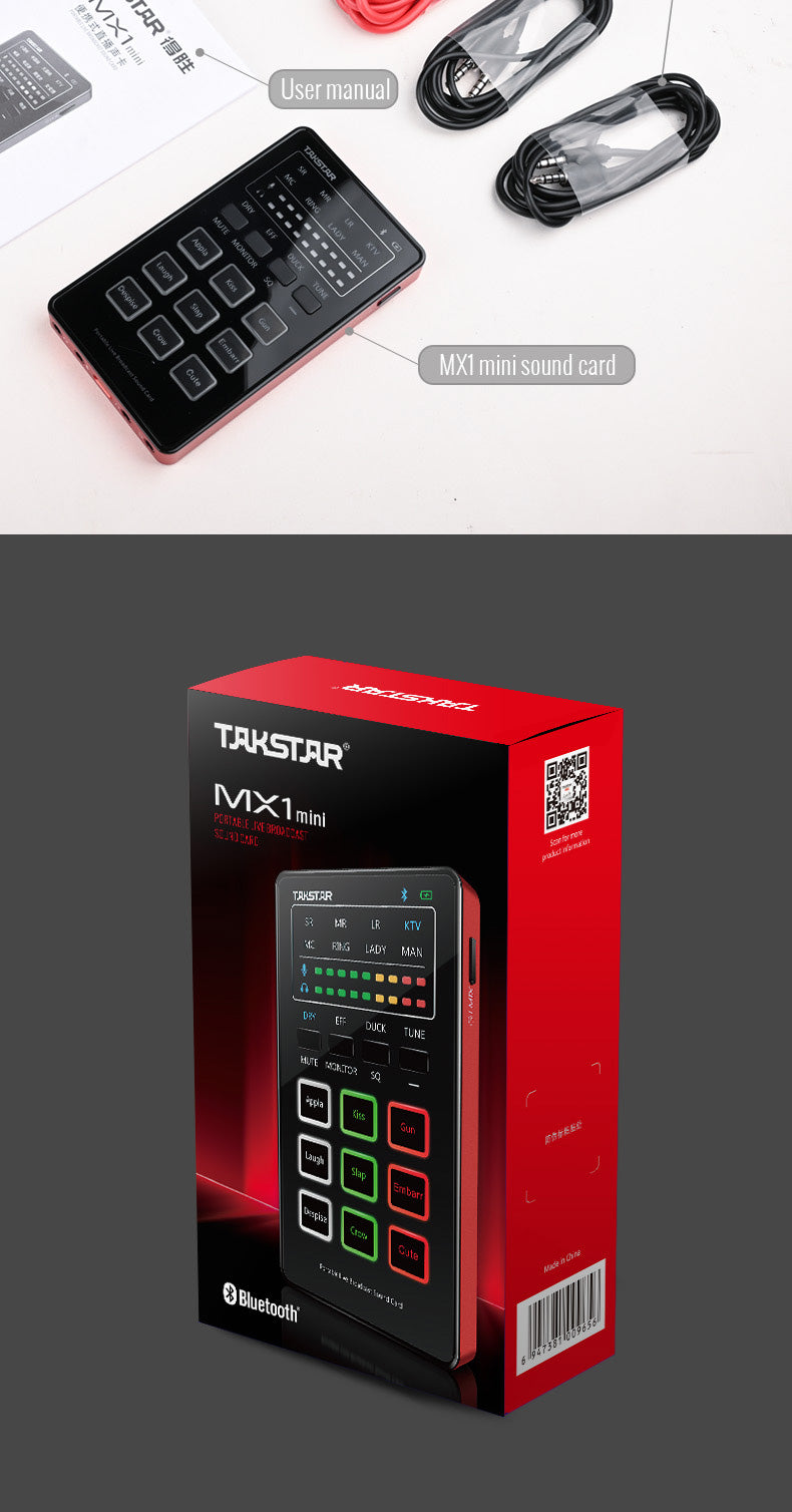 Takstar MX1 mini Audio Mixer Professional Live Sound Card
