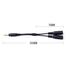 Takstar C2-1 3.5mm stereo audio splitter cable,150mm long, two Female audio connectors 70mm long
