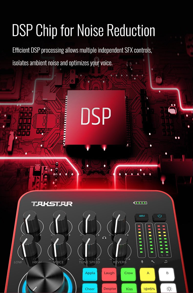 Takstar MX1 PRO Mixer Webcast Sound Card