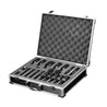 Takstar DMS-D7 Drum Microphone Kit in the aluminum suitcase with a Instruction manual