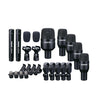 Takstar DMS-D7 Drum Microphone Kit contains one TA-8330 bass drum microphone, four TA-8230 snare drum microphone, two PCM-6100 condenser microphone, four MH-8 mic clamp, two CH-58 mic clamp, two Windscreen cotton, five MH-7 clips