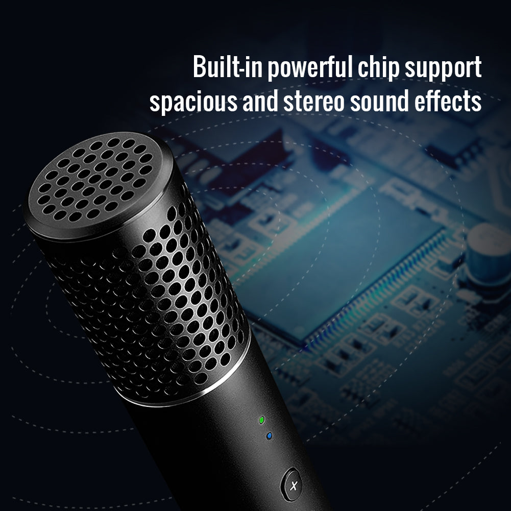 Takstar PH130 Portable Livestream Condenser Microphone  black color has chip hardware background
