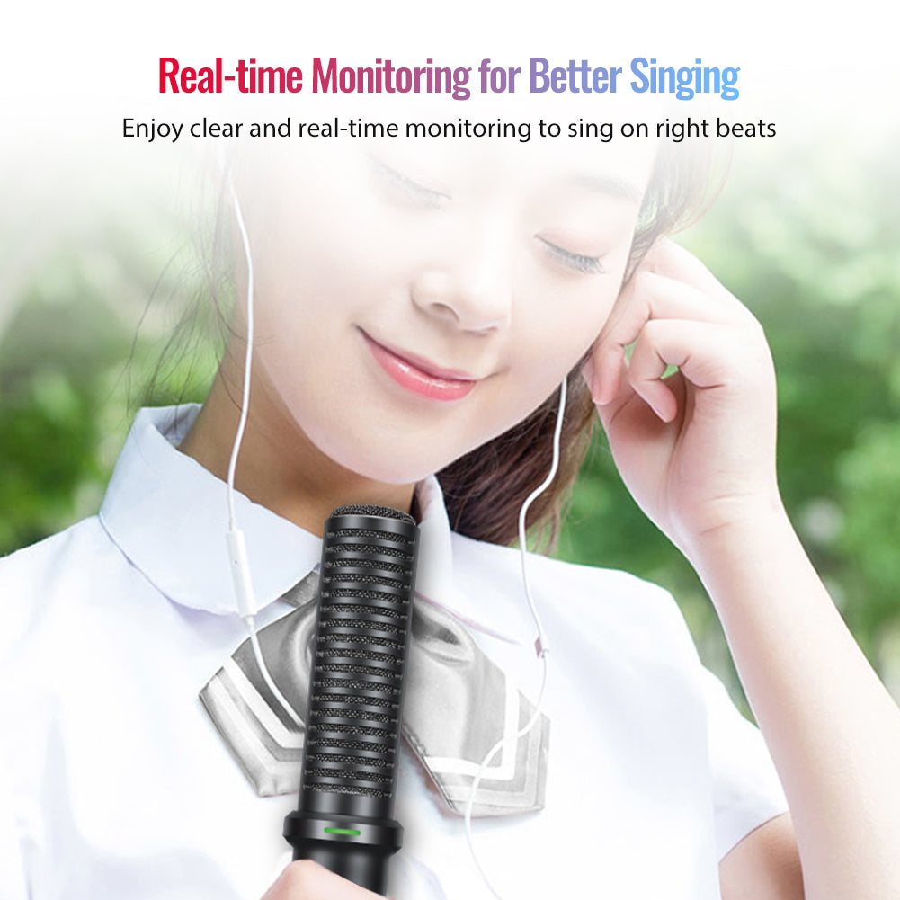 Takstar PH200 Mobile Karaoke Microphone real-time monitoring for better singing always sing on right beats
