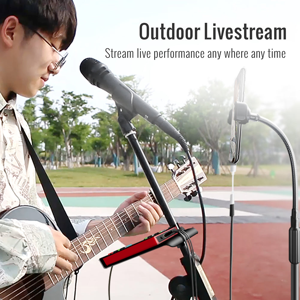 Takstar SC-M1 Portable Livestream Audio Panel in outdoor livestream