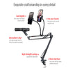 Takstar ST-201 Professional Microphone Stand features: two gooseneck phone holders, one microphone clip, high strength springs supporting the stand arm, base clip secures the stand