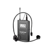 Takstar WTG-500 UHF Wireless Tour Guide System Transmitter has digital screen display indicates battery level, channel number. It is connected to a headworn microphone.