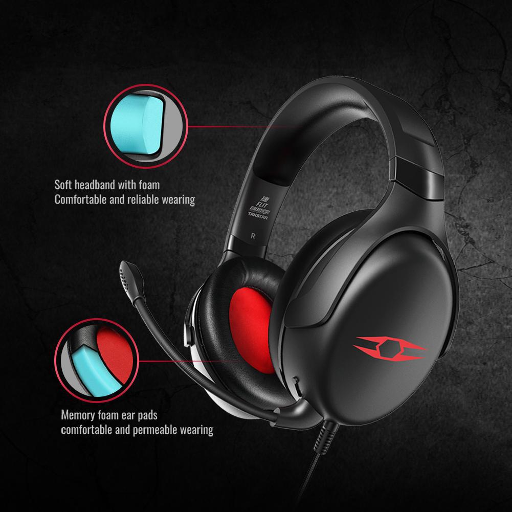 Takstar Liberty Gamer FLIT Gaming Headset headband and ear pads foam structure profiled chart