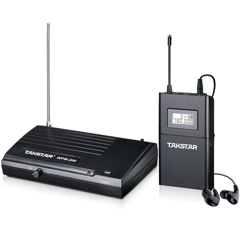 Takstar WPM-200 UHF Wireless In-Ear Audio Monitor System (one transmitter and one receiver)